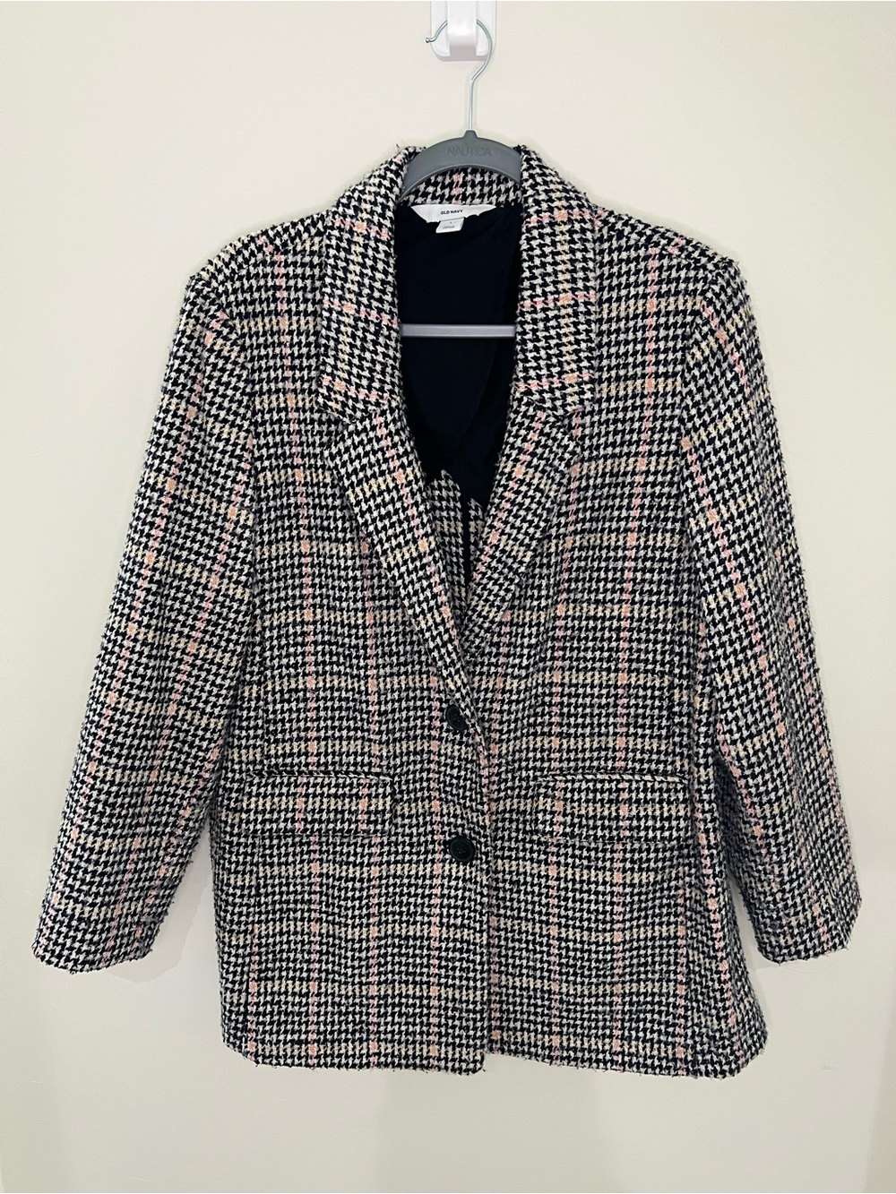 Old Navy Houndstooth Blazer with Pink Accents - Women